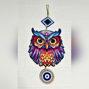 Modern Artvibes Designer Owl Wooden Wall Hanging